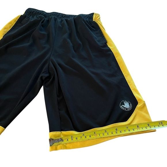 🌼 5/$25 Body Glove Boys Black Yellow Athletic Shorts Size 10/12 Basketball - Picture 5 of 9